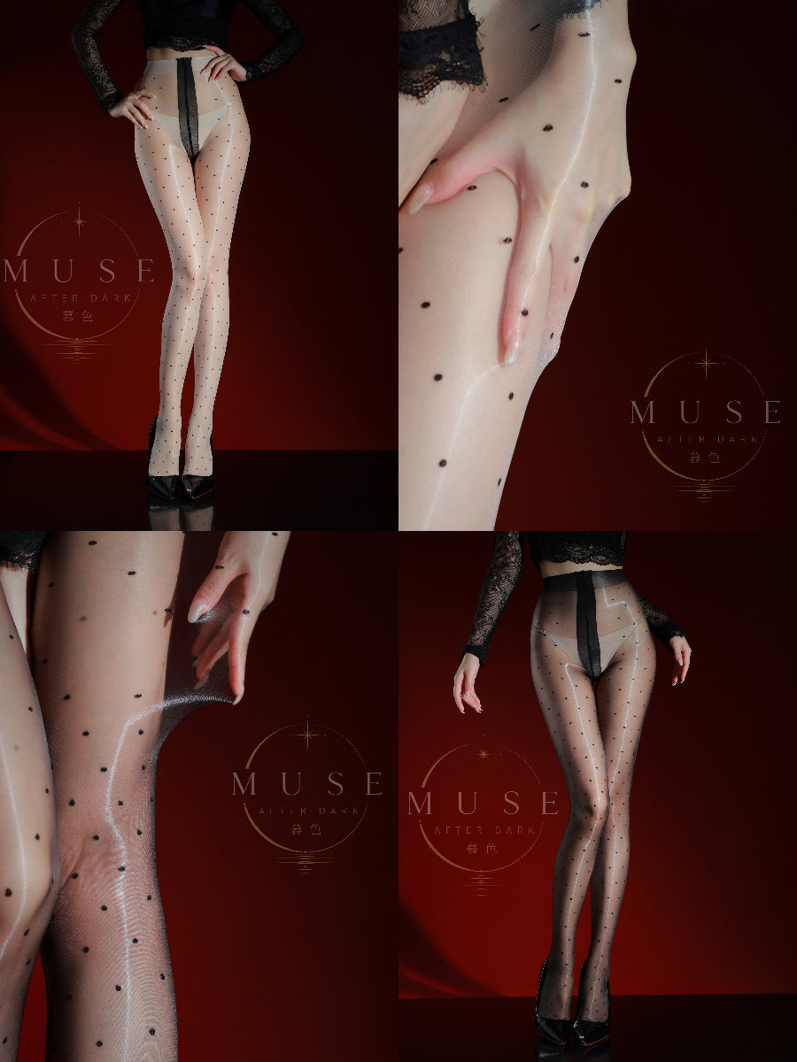 Dot Desire 3D Sheer Polka-Dot Tights