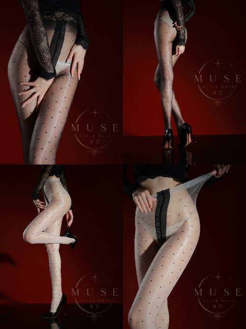 Dot Desire 3D Sheer Polka-Dot Tights